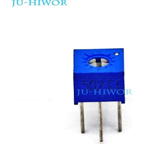 50PCS/lot) 3362 502 5K ohms potentiometer 3362P Trimming Potentiometer Variable Resistor