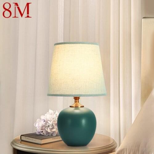 8M Touch Dimmer Table Lamp Contemporary Ceramic Desk Light Decorative for Home Bedroom