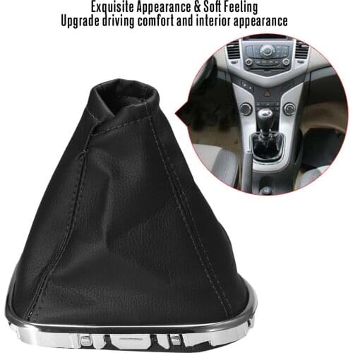KKMOON Car Gear Shift Stick Gaiter Boot PU Leather Dust-proof Cover for Chevrolet Cruze 2008-2012
