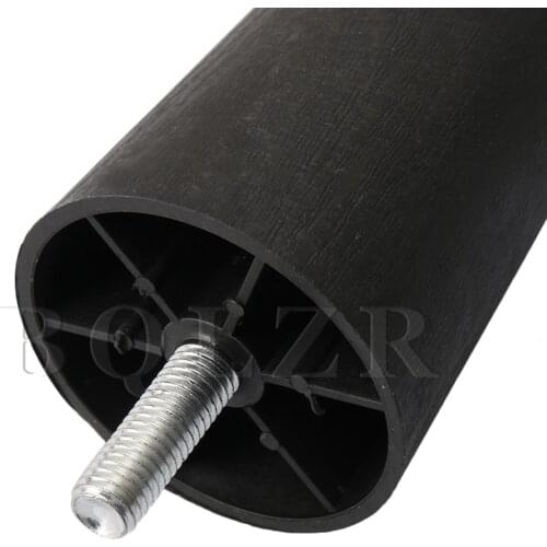BQLZR 16pcs 12cm Height Cylindrical DIY Furniture Leg with Screw Black M10