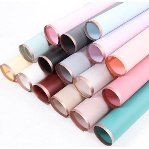 Flower Wrapped Paper 20pcs/Pack 60*60CM Christmas Wedding Valentine Day Waterproof Bronzing Flower Gift Wrapping Paper SN308