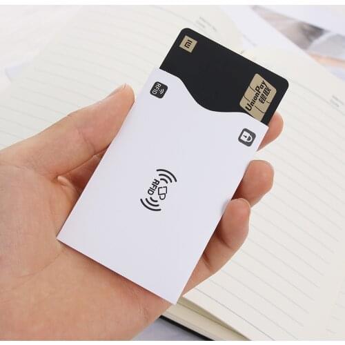 Anti Rfid Card Holder NFC Blocking Reader Lock Id Bank Card Holder Case Protection Metal Credit Card Case Aluminium 6.2*9.1cm