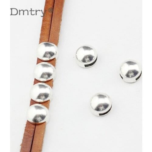 Dmtry 10pcs/lot 40% Discount Wholesale Metal Alloy Spacer Beads CharmsFor Leather Cord Bracelet Jewelry Making Findings LC0096