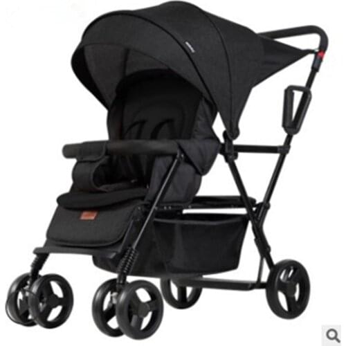 Twin baby stroller Longfeng second child can sit and fold folding ultra-light double baby stroller