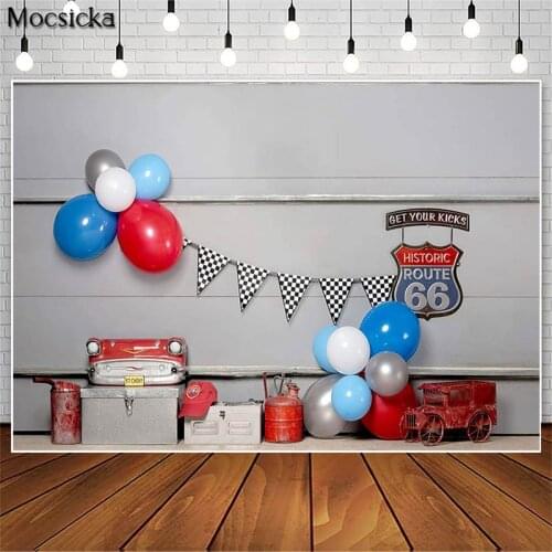 Boy Birthday Cake Smash Phtography Backdrops for Balloon Decoration Kids Birthday Photo Props Studio Booth Background Photoshoot