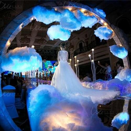 DIY Wedding Party Background Layout Wedding Props Cotton Clouds T Road Photography Children Room DIY Decorative Window Clouds