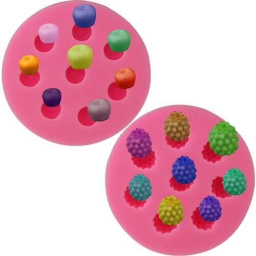Chocolate fondant mold 3D Raspberry Blueberry Shape Silicone Mold Sugarcraft Baking Tool Cake Decorating Mould Cake