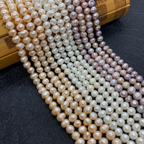 Grade A Natural Freshwater Pearl Beads 5-6mm Potato Shape Pearl DI for DIY Bracelet Necklace Sewing Craft Jewelry Accessories