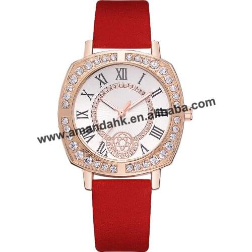 New Fashion Leather Watch Western Style Woman Man Sport Wristwatch Hot Sale Women Dress Quartz Rose Gold Case Leather Watches