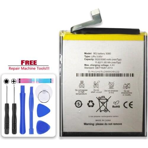 2021 New 3080mAh Battery For BQ Aquaris U plus Lite Bateria Batteries