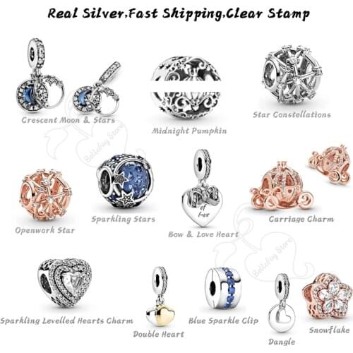 Midnight Pumpkin Carriage Charms Star Constellations Snowflake Beads Fits Pdora Bracelets Women Decoration