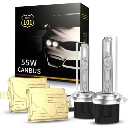 Route101 Xenon H7 Canbus Ballast 55W Kit HID Blubs Lamps Lights H1 H3 H4 H11 HB4 For Car Headlight Auto Accessories AC 12V 6000K