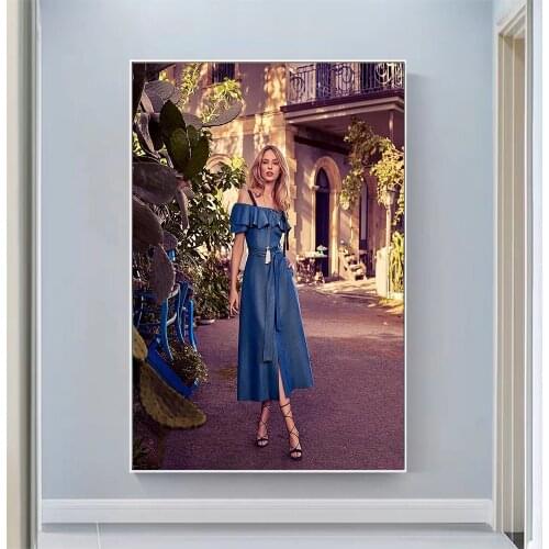 Silk Cloth Wall Poster Karolina Smetek Sexy Model Star Art Home Decoration Gift