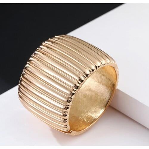 Punk Hiphop Wide Geometric Irrregular Gold Bangles Women 2020 Dubai African Bangle&Bracelets Weeding Party Jewelry Gift