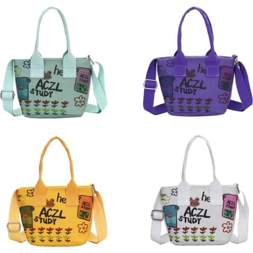 Cute Cartoon Graffiti Women Shoulder Bags Canvas Small Tote Crossbody Handbag Vintage Crossbody Bags for Women Birthday Gifts