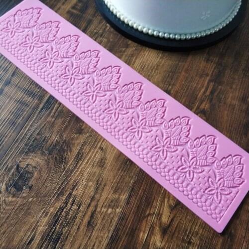 Stylish Flower Shape Silicone Sugar Lace Mat Cake Decorating Mold Kitchen Baking Tools
