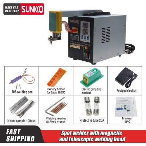 SUNKKO 738AL Spot Welder 3.6KW New Upgraded Telescopic Arm Handheld Spot Welding Pen Function 18650 Battery Spot Welding Machine