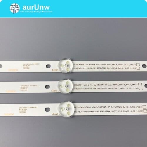 Led backlight 1set=3pcs For32inhc Hisense LB-C320X14-E12-H-G1-SE3 SVJ320AG2 SVJ320AK3 SVJ320AG2-REV2-6LED-130307 1pcs=6le