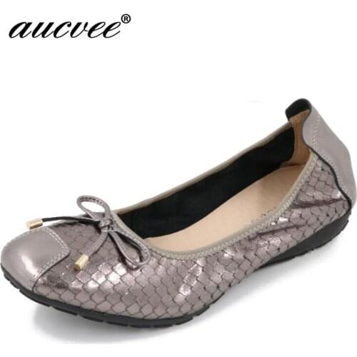 Flat Shoes Women fashion Bow Genuine leather Slip On Shoes For Women Loafers Moccasin Zapatos Mujer Ballet Flats Womens