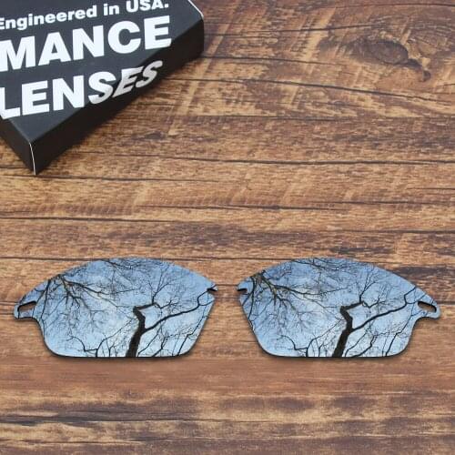 ToughAsNails Polarized Replacement Lenses for Oakley Fast Jacket Sunglasses Metallic Silver (Lens Only)