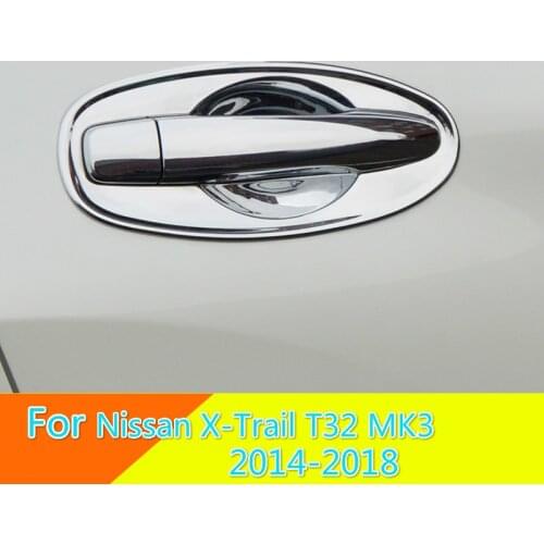 Car Door Handle Cup Bowl Cover For Nissan X-Trail T32 MK3 2014 2015 2016 2017 2018 X Trail XTrail Accessories Car Sticker
