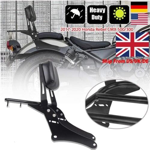 Motorcycle Sissy Bar Passenger Seat Backrest Rear Luggage Carrier Rack for Honda Rebel CMX 500 300 2017 2018 2019 2020 CMX500
