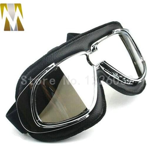 Free shipping HELMET Goggles Open face off road motorcycle helmet motocross Goggles glasses Scooter Eyewear silver lenses