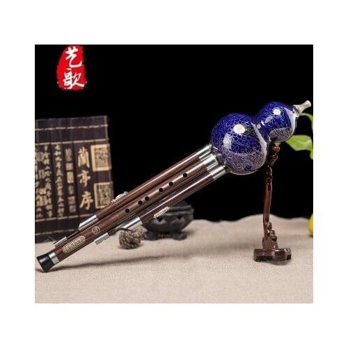 Blue Hulusi professional performance of national instruments, wind instruments