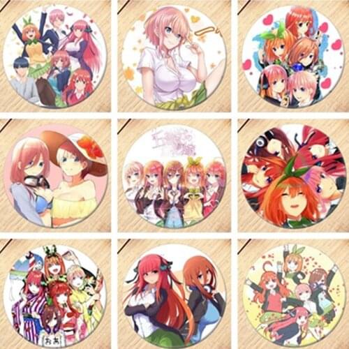 Anime Quintessential Quintuplets Cosplay Badge Brooch Breastpin Girls Boys Collection Badges For Backpacks Decoration