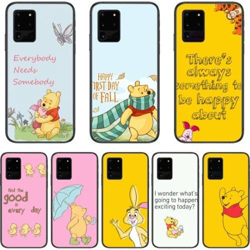 Phone Case Disney Bear Winnie Phone cover hull For SamSung Galaxy S 6 7 8 9 10 20 Plus Edge E 5G Lite Ultra black soft bumper