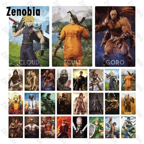 Game Room Metal Sign Poster Tin Sign Vintage Wall Stickers Man Cave Gamer Room Decor Plaque Metal Sign Plate for Game Room Decor