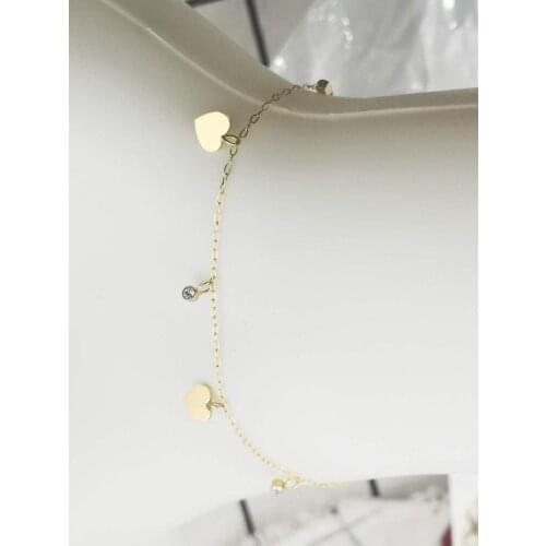 Classic luxury women fashion stainless steel anklet bracelet