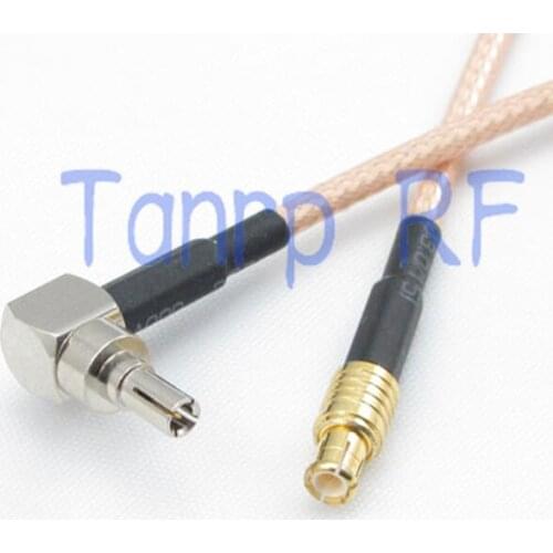 50CM Pigtail coaxial jumper cable RG316 extension cord 20in CRC9 male right angle to MCX male RF adapter connector