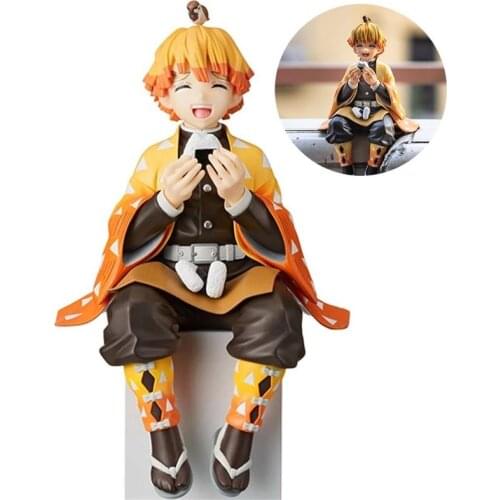 Demon Slayer Kamado Tanjirou Doll Cartoon Model Car Ornament for Bedroom Bedside Living Room PVC Model Toys