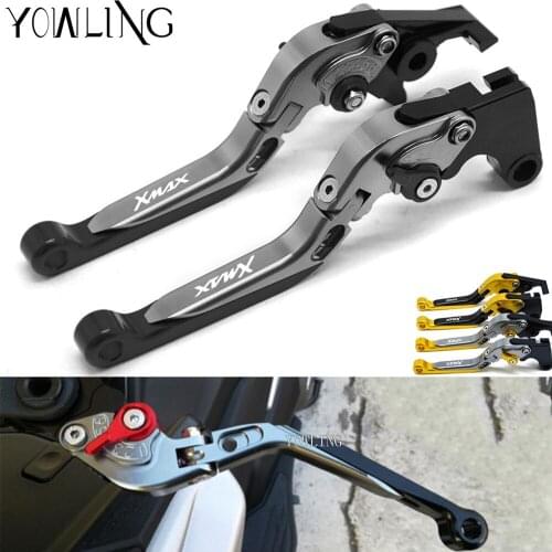 XMAX Motorcycle aluminum Adjustable brake clutch levers For Yamaha X MAX X-MAX 250 X MAX400 all years handle bar accessories