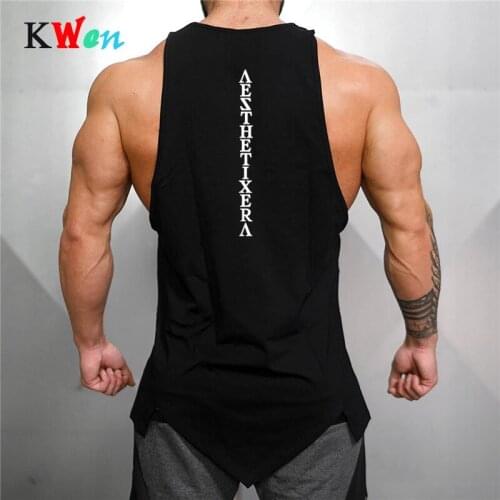 2019 Newest Brand Mens Vest Curved Hem Patchwork Gyms Stringers Vest Bodybuilding Clothing Fitness Man Tanks Tops