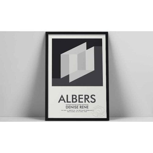 Josef Albers Poster Abstract Wall Hanging Prints Art Exhibition Vintage Canvas Painting Modern Wall Pictures Home Decoration