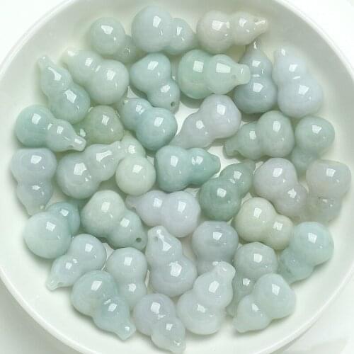 Genuine 50 pcs natural a jadeite pendant jade bead jade pendant DIY Burma small gourd jewelry accessories