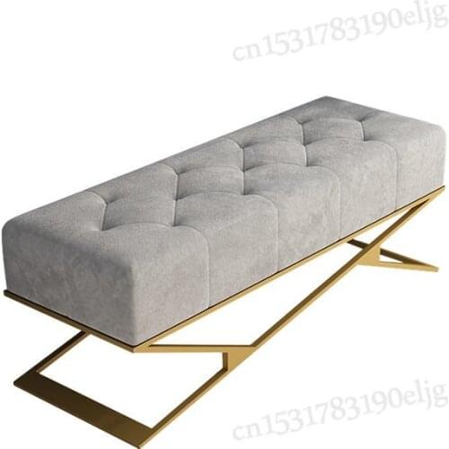 Customized Nordic Shoe Change Stool Home Entrance Seat Bed End Sofa Long Bench Creative Wear Shoe Stool Mall Shoe Shop Rest Stoo