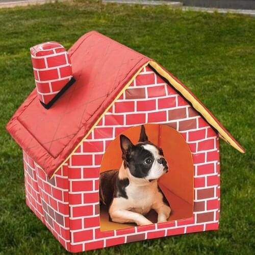 Foldable Pet Dog House Winter Warm Pet Kennel House For Dog Puppy Cat Bed Nest Tent Pet Supplies dog kennel Foldable nest