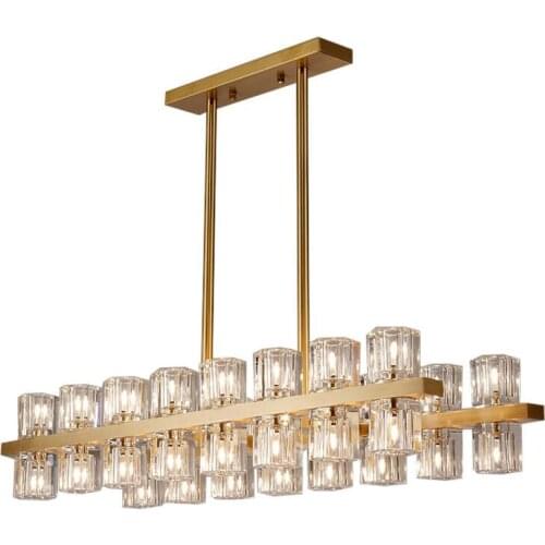 Modern living room crystal chandelier LED restaurant bedroom decoration luxury crystal lamp simple chandelier