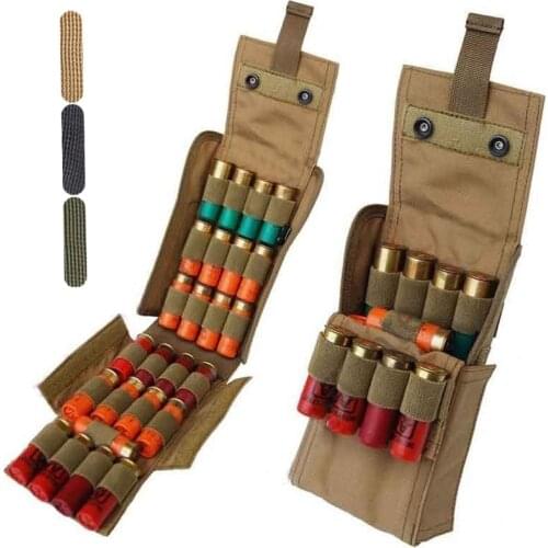 Free Shipping Outdoor Ammo Hunting Bags 25 Round 12GA 12 Gauge Ammo Shells Shot gun Reload Magazine Pouches