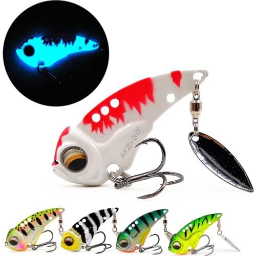 THETIME MZ55 Metal VIB Blade Glow Cicada Lure 55mm/13g Sinking Tail Spinner Baits Bibe For Bass Pike Perch Fishing Lure