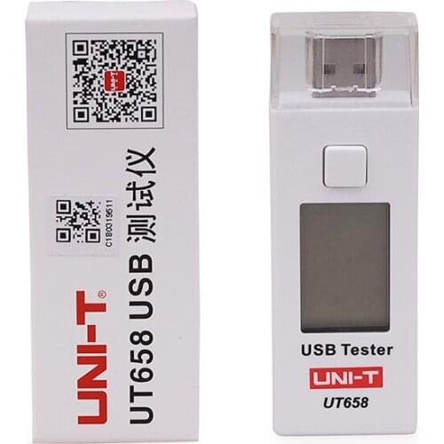 UNI-T UT658 UT658B USB Tester Voltmeter Ammeter Digital LCD Voltage Monitor Current Meter Capacity Tester 9V 3A LCD Backlight US