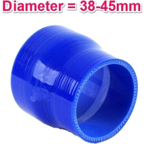 UNIVERSAL Straight Silicone Pipe For Car, Changeable Diameter Joint, Diameter=38-45mm, Length=76mm/3 Inch | MjQzMzQ3MDQ2NDk