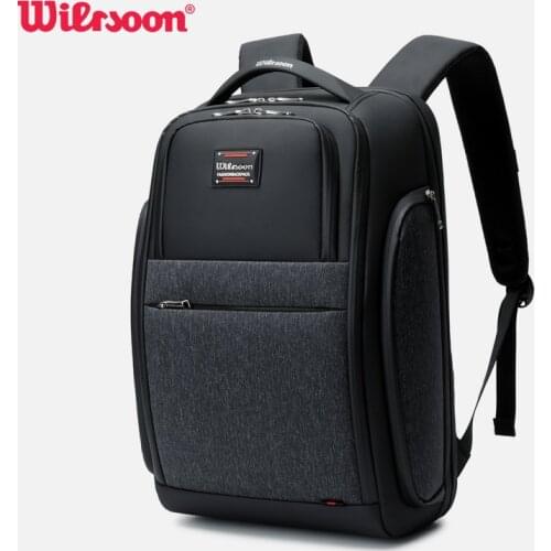 WIERSOON 17 Inch Laptop Backpack With USB Charging Mens Backpacks Large Capacity Business Waterproof For Teenage