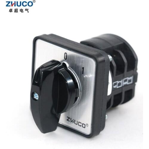 ZHUCO LW8D-10/C04.2 10A 660V ON OFF Two Poles Two Positions Universal Conversion Selection Panel Mounting Cam Changeover Switch