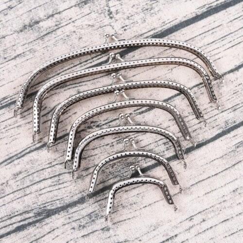 1PCS Bronze DIY Metal Kiss Clasp Lock Frame For Purse Handbag Handle Coins Bags 6.5/8.5/10.5/12.5/15/18/20.5cm Fashion Handle