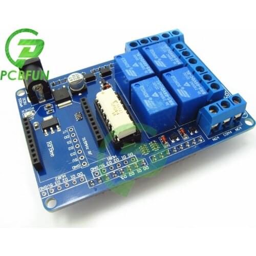 70W DC 7V-12V 4-Mechanical 4 Ch Relays Shield 9V For Arduino R3 XBEE 315 433MHz RF for 4 Channel 3A Relay Module 12V V1.3