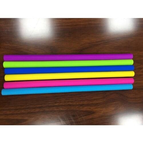 500pcs/lot 25cm Longth Silicone Drinking Straw Reusable Straws For Home Party Bar Accessories
